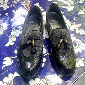 Stuart Weitzman Loafers 8 M black and grey